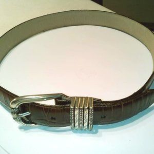 Beautiful Vintage Brighton "Alligator" Leather Cowgirl Belt, Woman's Sm-Med